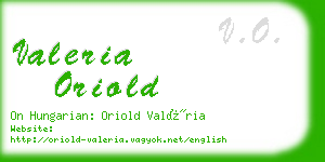 valeria oriold business card